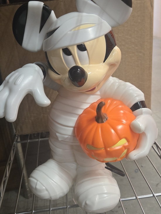 Disney Other - Mickey Mouse Halloween Mummy Holding Pumpkin